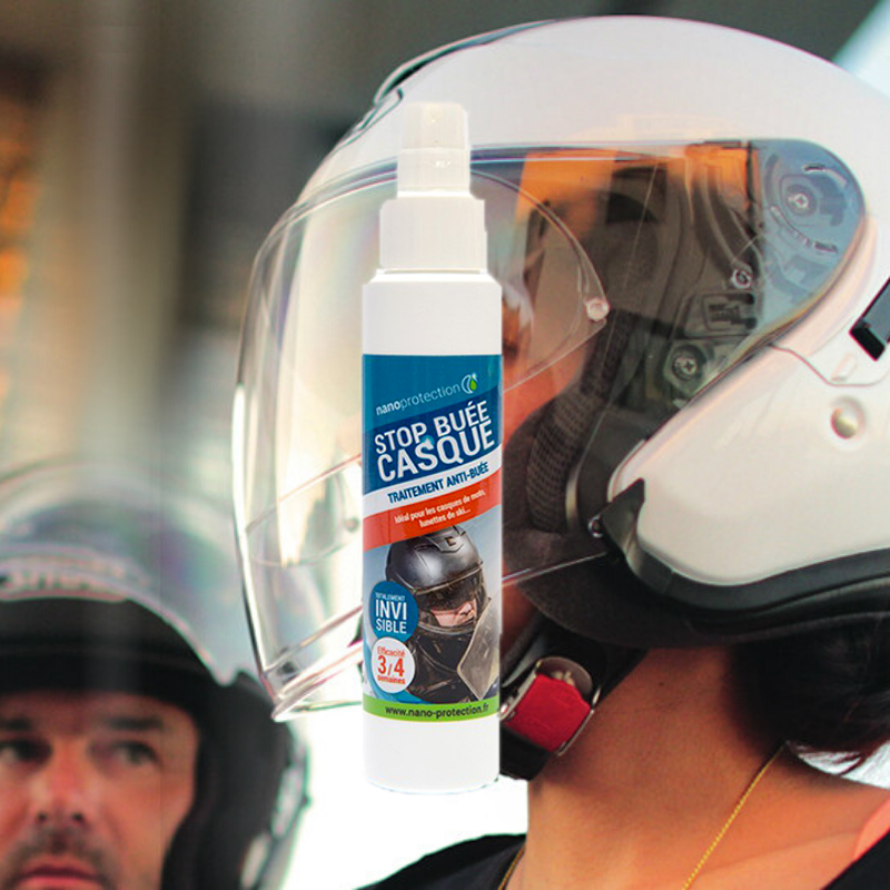 Traitement anti-buée spécial casque de moto